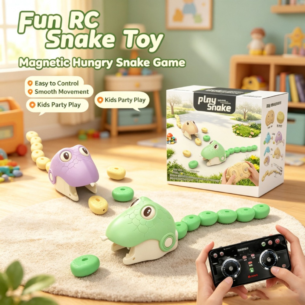 Educational Toys - Ferngesteuertes Greedy Snake Magnetspielzeug für zwei