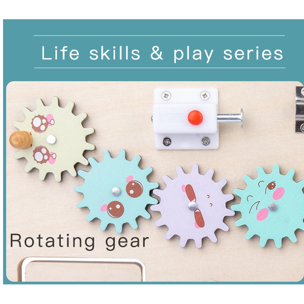 Montessori Wooden Busy Board Toddler - Aktivitätsbrett für Kleinkinder, Holz-Reisespielzeug für 4-6