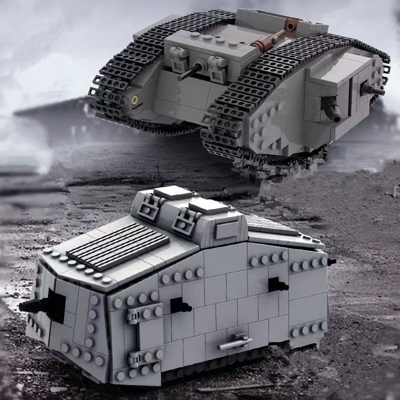 Lego Compatible Military Tank - Heißer Verkauf: Deutsches Militär-Baustein-Set MK IV