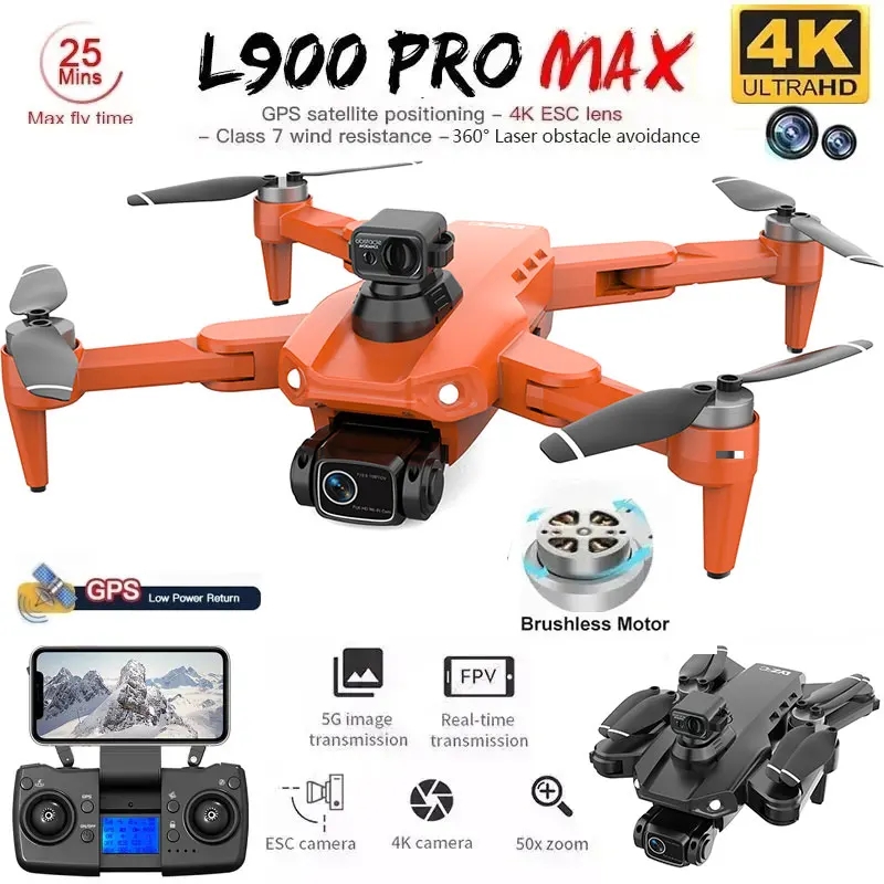 L900 Pro MAX GPS-Drohne 4K Pro – Fpv Brushless Rc Drone 4K Bewertung und Preis