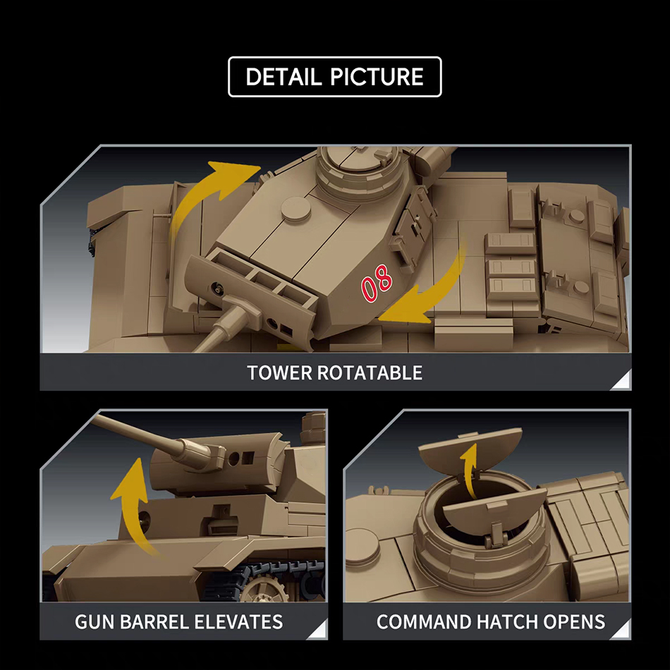 WW2 Afrika Korps Panzer III Sd – Lego Compatible Military Tank Bewertung und Preis