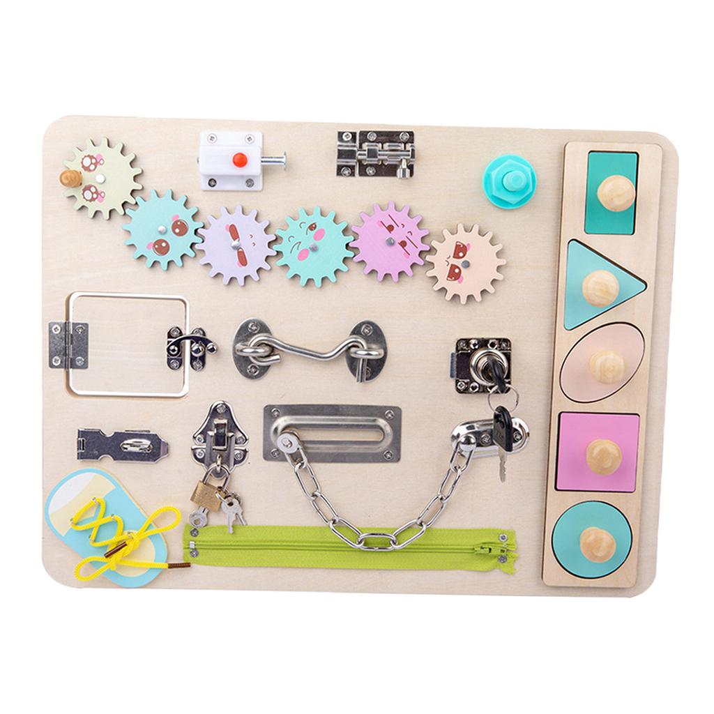 Aktivitätsbrett für Kleinkinde – Montessori Wooden Busy Board Toddler Bewertung und Preis