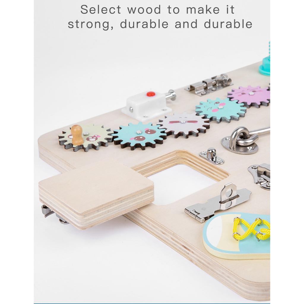 Aktivitätsbrett für Kleinkinde – Montessori Wooden Busy Board Toddler Bewertung und Preis